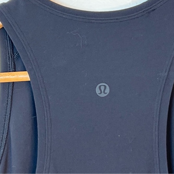 Lululemon Get Going Dress Slim Fit Nulu Fabric Black Sleeveless Maxi Size 4 - Picture 6 of 11